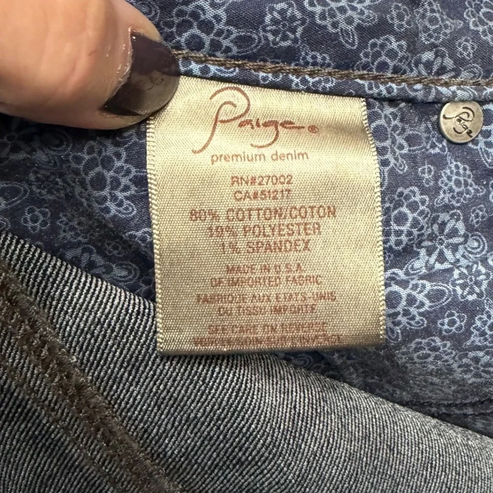 Paige Skyline Ankle Skinny Jeans Dark Wash Women's Size 28 Premium Denim‎
